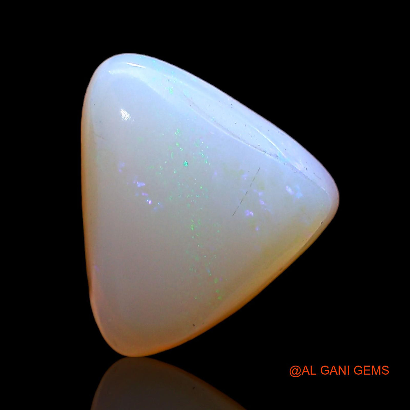 4.00 Cts Natural Australian Fire Opal Loose Gemstone Trillion Cabochon 13x11x5 mm AC-349