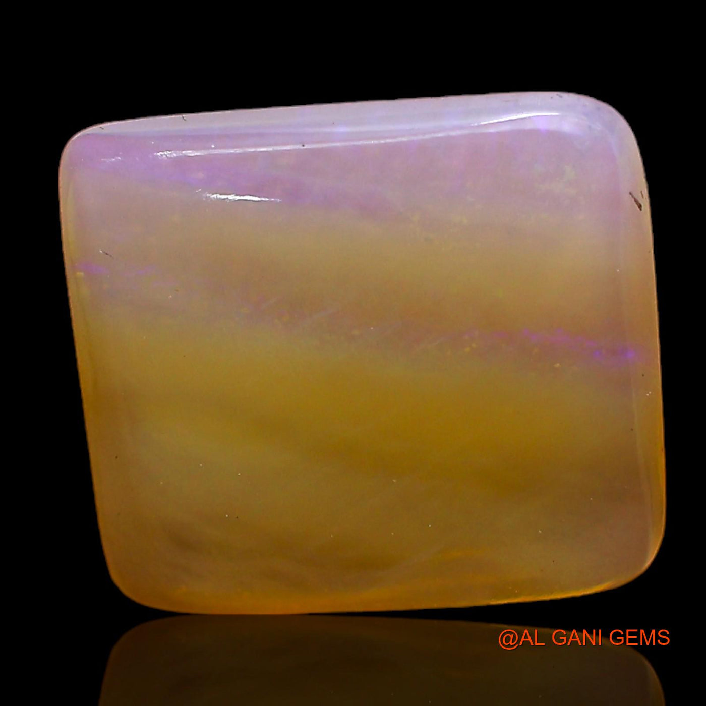 Natural Fire Opal Gemstone 4.00 Cts Loose Square Cabochon From Australia 15x11x3 mm AC-351