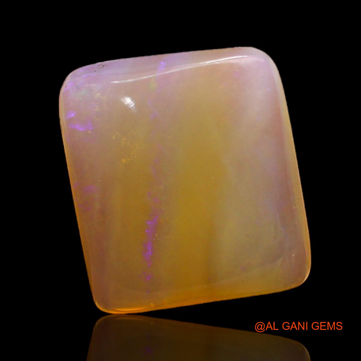 Natural Fire Opal Gemstone 4.00 Cts Loose Square Cabochon From Australia 15x11x3 mm AC-351