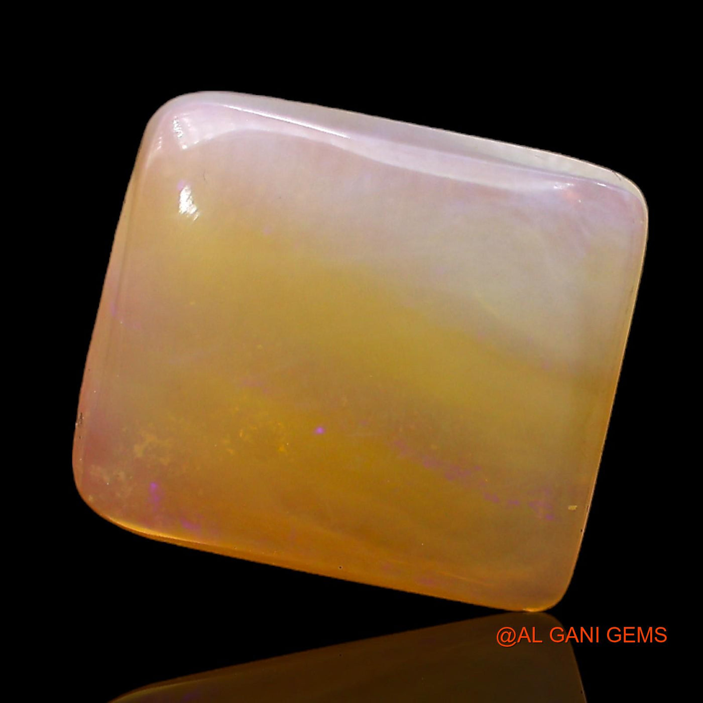 Natural Fire Opal Gemstone 4.00 Cts Loose Square Cabochon From Australia 15x11x3 mm AC-351