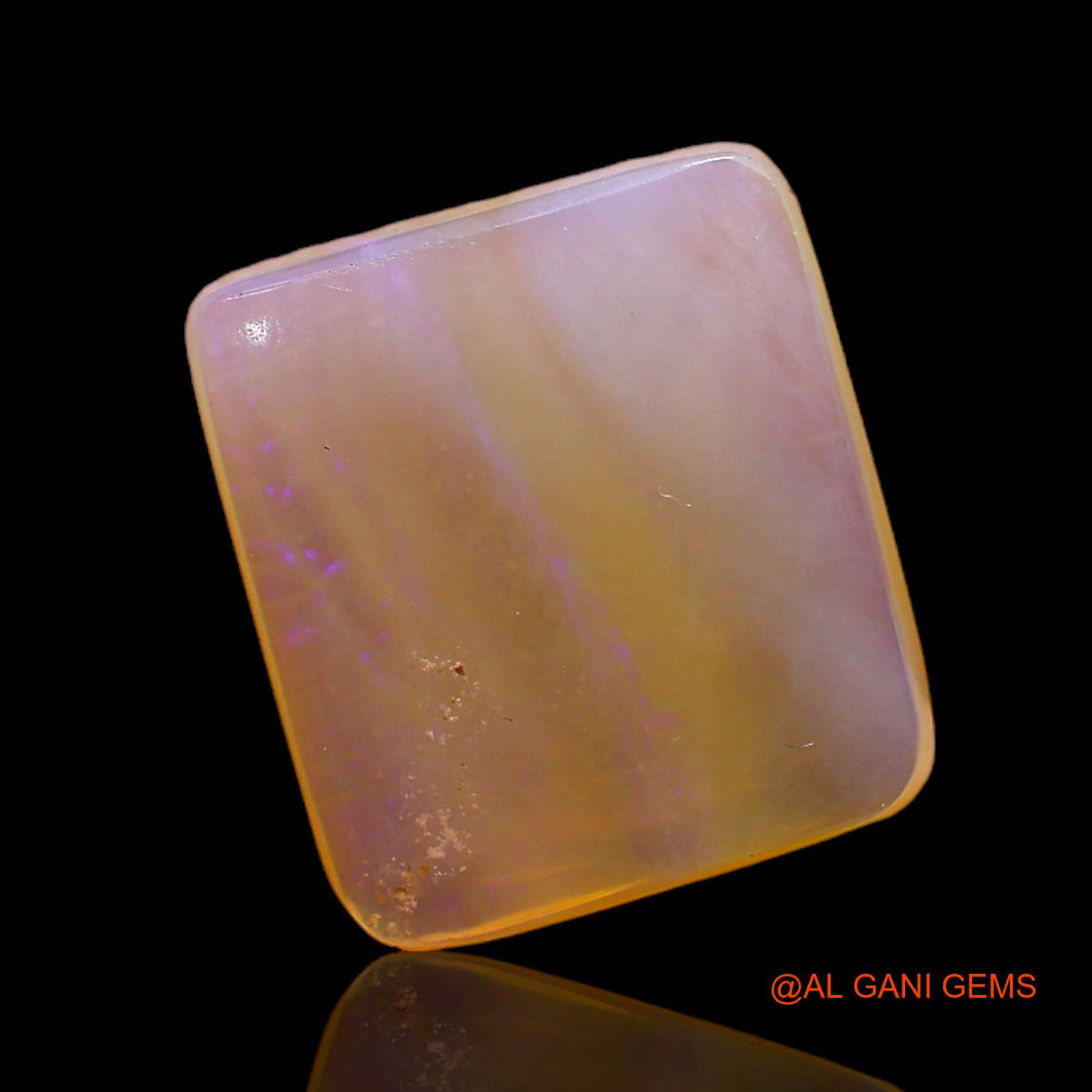 Natural Fire Opal Gemstone 4.00 Cts Loose Square Cabochon From Australia 15x11x3 mm AC-351