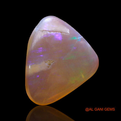 3.00 Cts Natural Australian Fire Opal Loose Gemstone Trillion Cabochon 14x12x3 mm AC-355