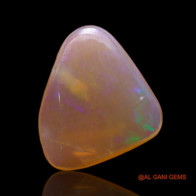 3.00 Cts Natural Australian Fire Opal Loose Gemstone Trillion Cabochon 14x12x3 mm AC-355