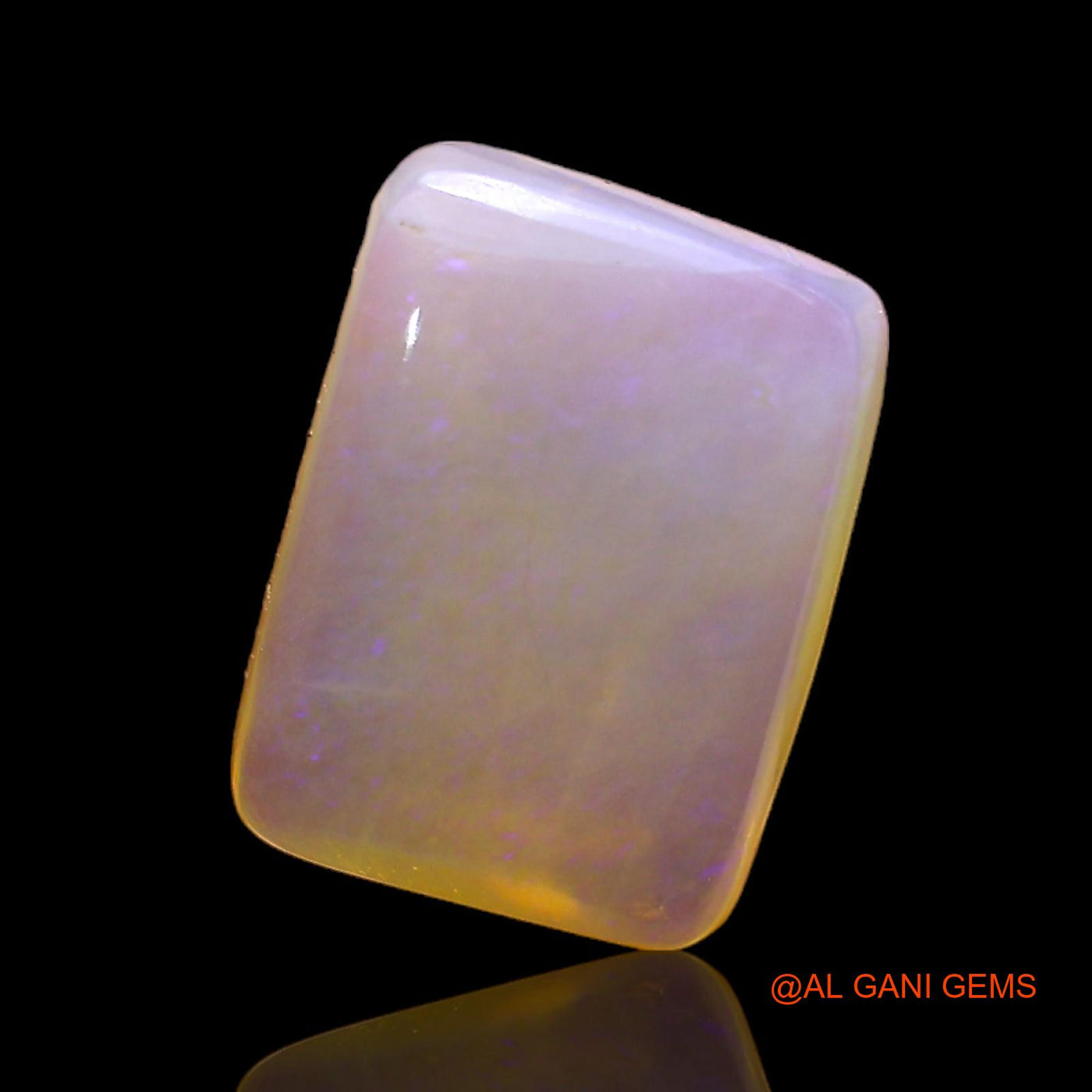 Natural Fire Opal Gemstone 5.00 Cts Loose Square Cabochon From Australia 13x9x5 mm AC-356