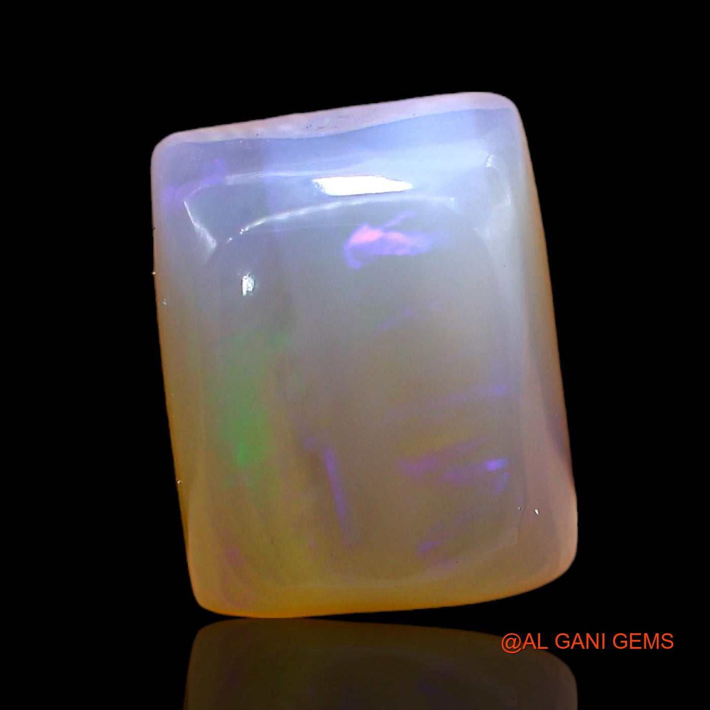 6.00 Cts Natural Australian Fire Opal Square Cabochon Loose Gemstone For Jewelry 12x9x6 mm AC-357