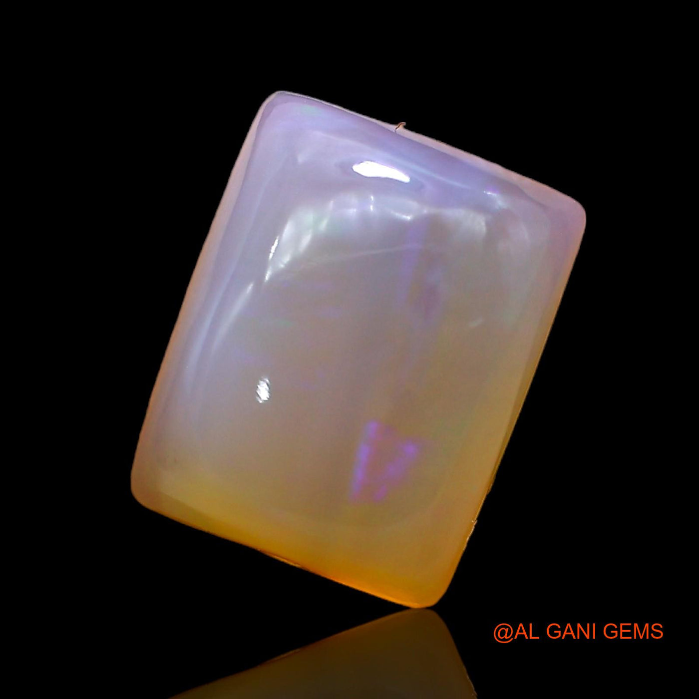 6.00 Cts Natural Australian Fire Opal Square Cabochon Loose Gemstone For Jewelry 12x9x6 mm AC-357