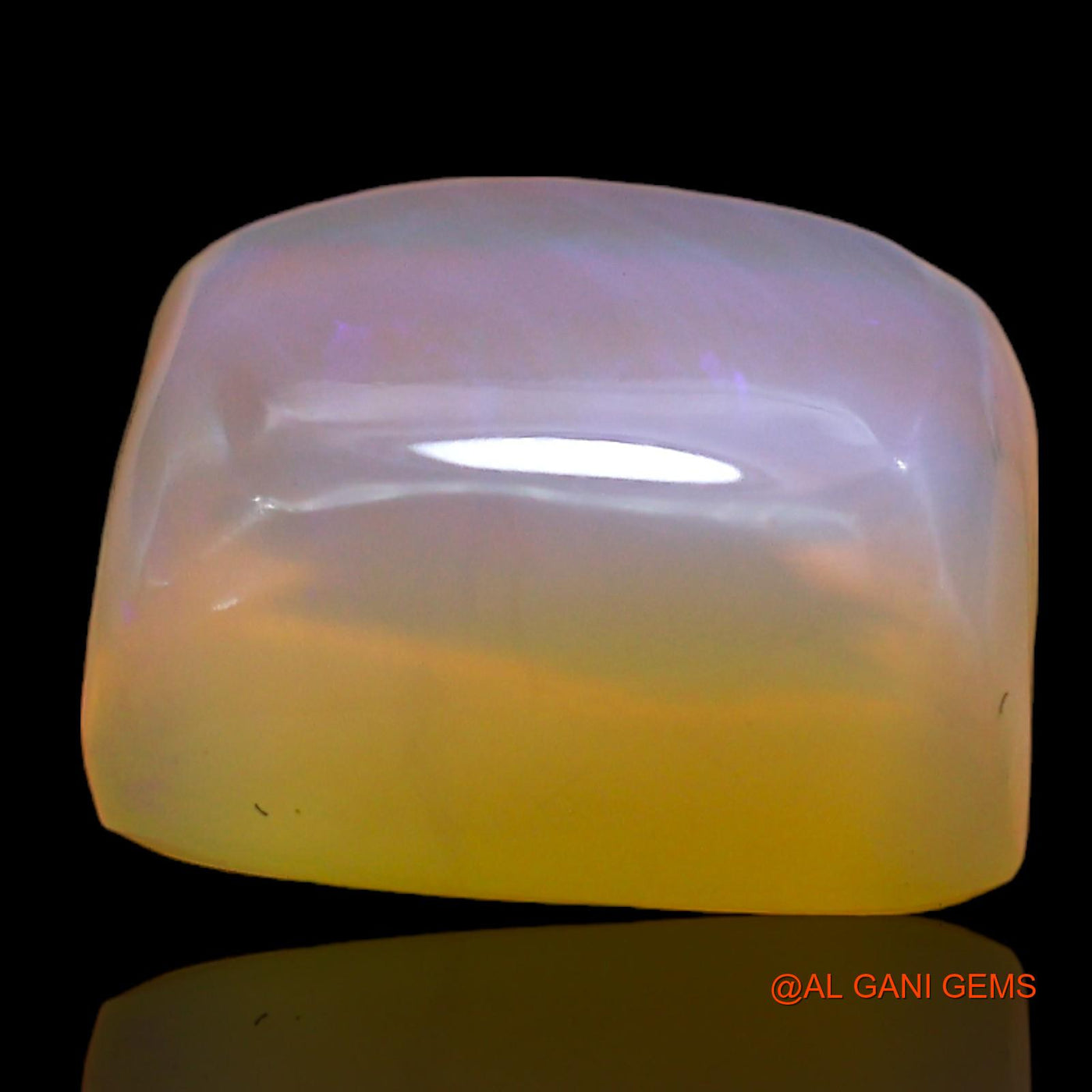 6.00 Cts Natural Australian Fire Opal Square Cabochon Loose Gemstone For Jewelry 12x9x6 mm AC-357