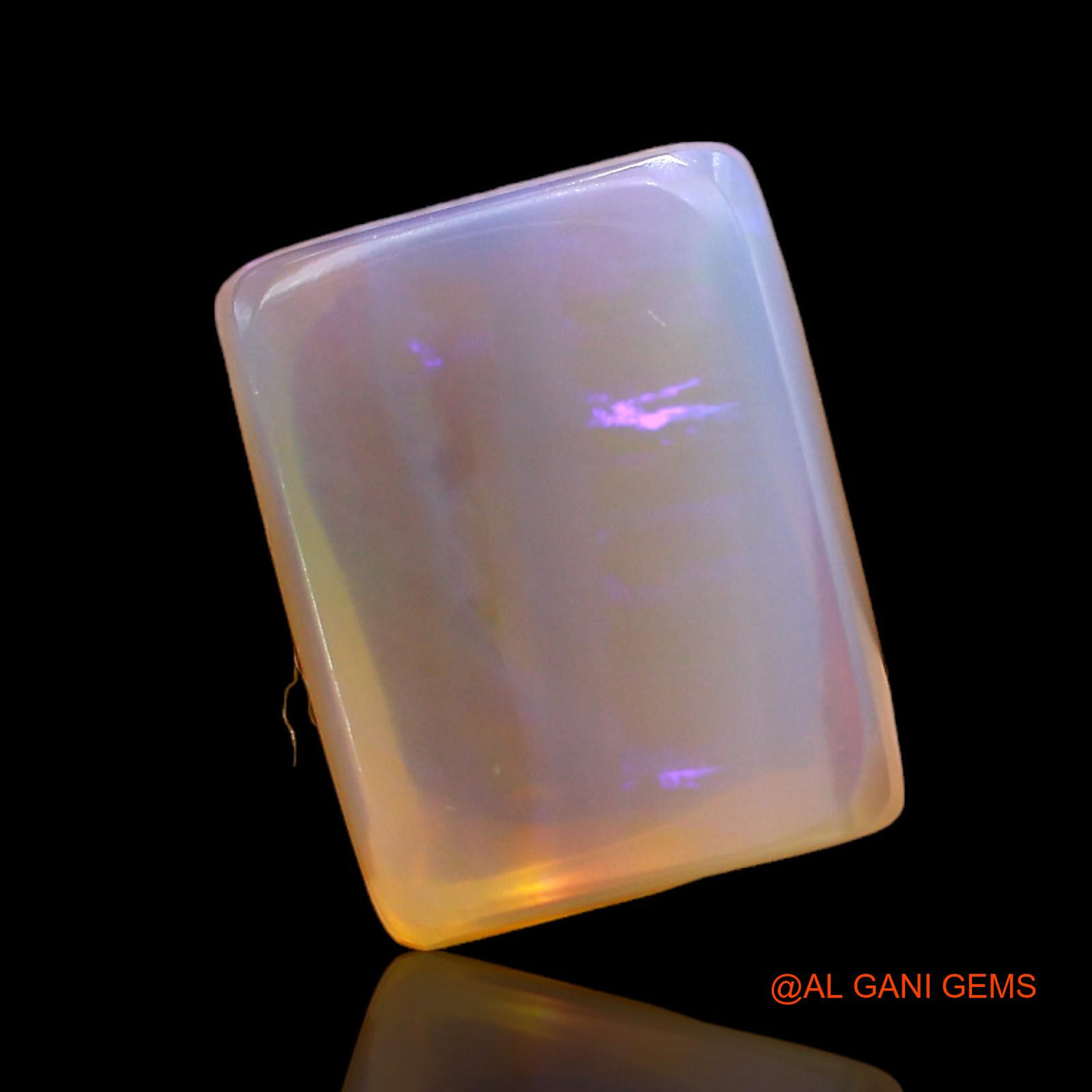6.00 Cts Natural Australian Fire Opal Square Cabochon Loose Gemstone For Jewelry 12x9x6 mm AC-357