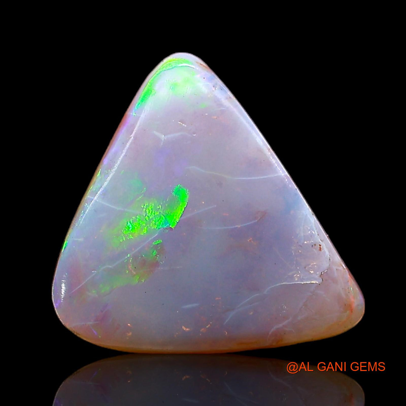 3.00 Cts Natural Australian Fire Opal Loose Gemstone Trillion Cabochon 13x10x3 mm AC-358