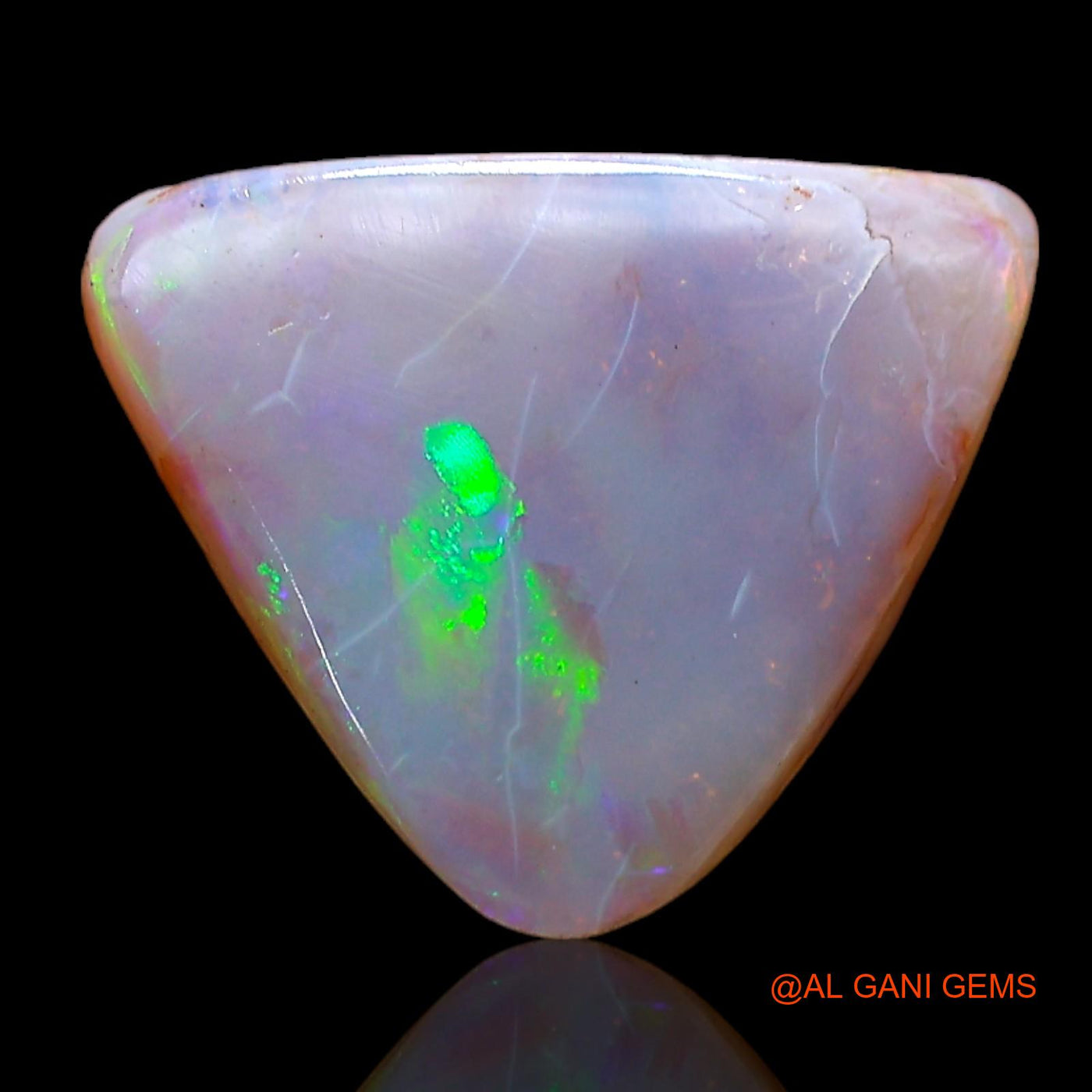 3.00 Cts Natural Australian Fire Opal Loose Gemstone Trillion Cabochon 13x10x3 mm AC-358