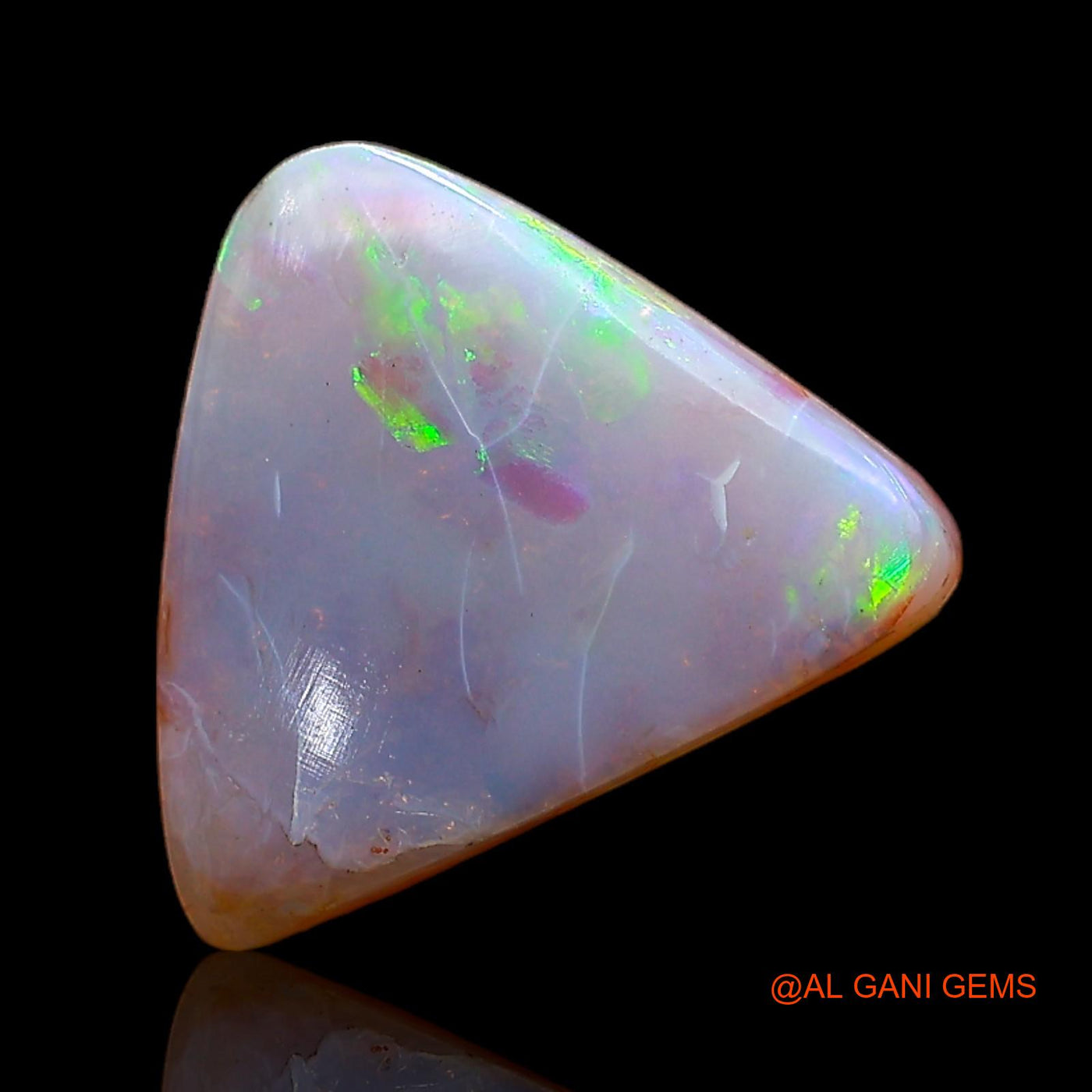 3.00 Cts Natural Australian Fire Opal Loose Gemstone Trillion Cabochon 13x10x3 mm AC-358