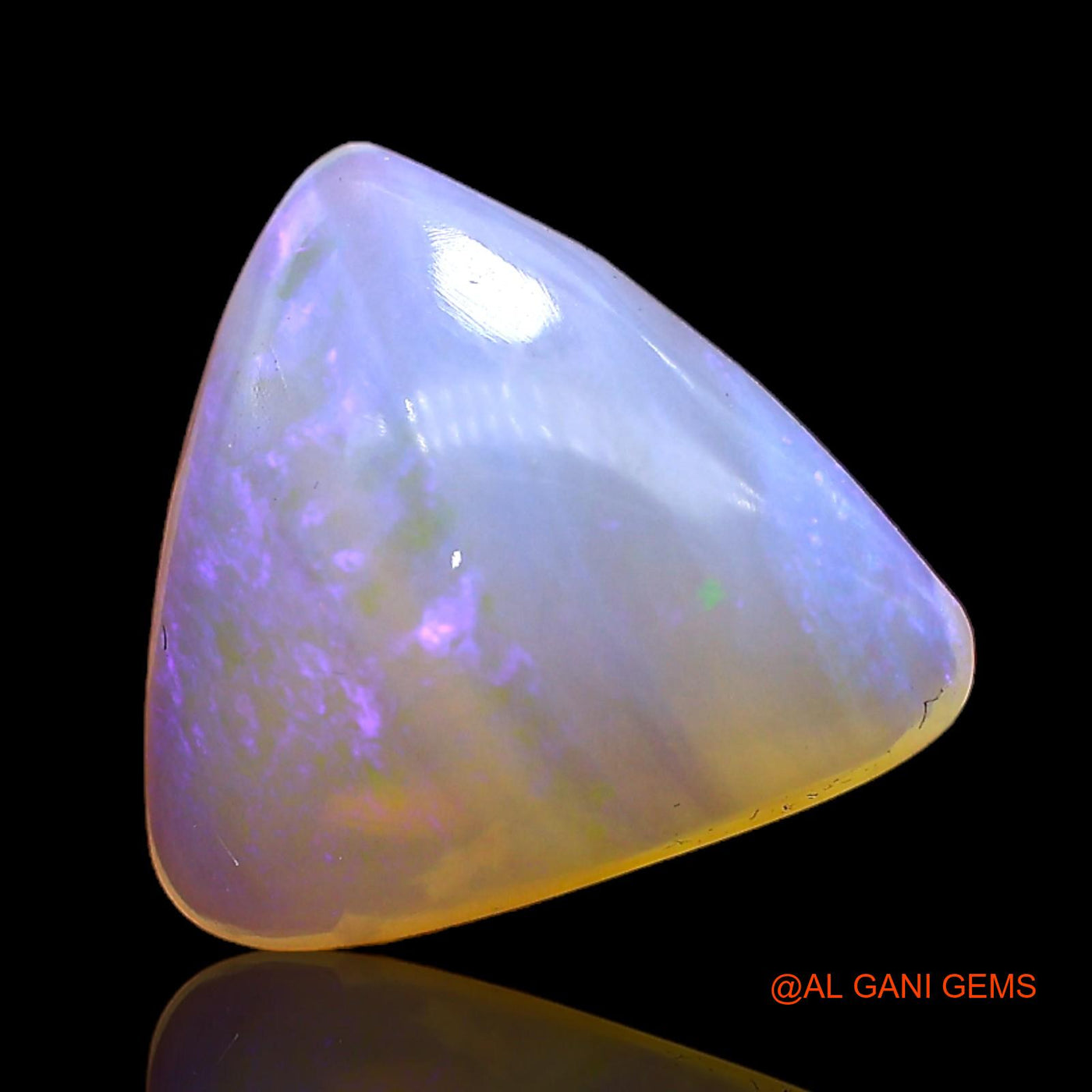 3.00 Cts Unheated Australian Fire Opal Loose Gemstone Trillion Cabochon Natural 12x12x4 mm AC-360