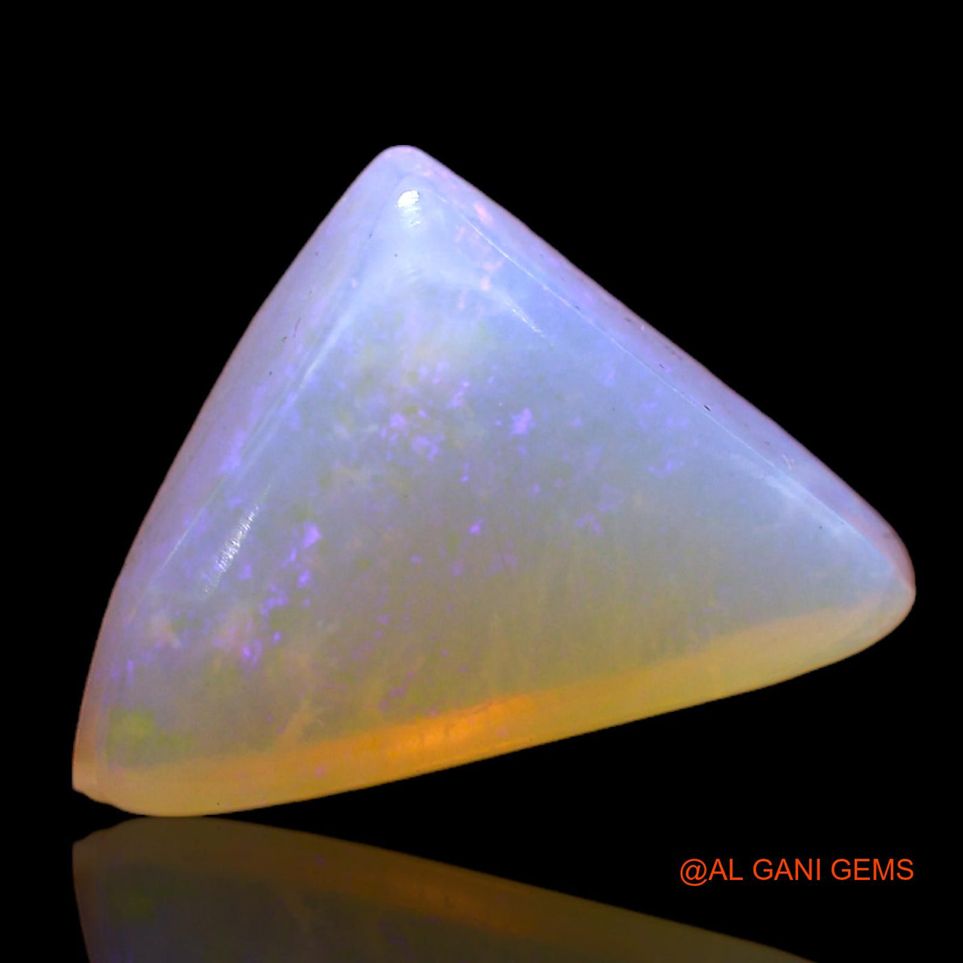 3.00 Cts Unheated Australian Fire Opal Loose Gemstone Trillion Cabochon Natural 14x10x5 mm AC-366