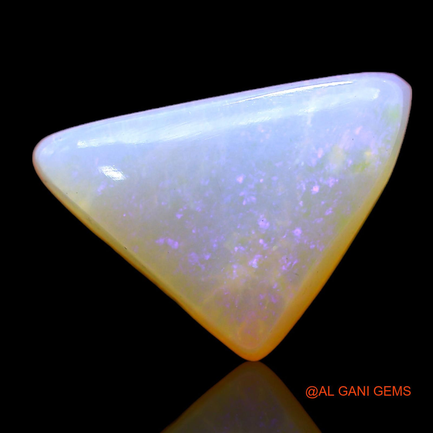 3.00 Cts Unheated Australian Fire Opal Loose Gemstone Trillion Cabochon Natural 14x10x5 mm AC-366