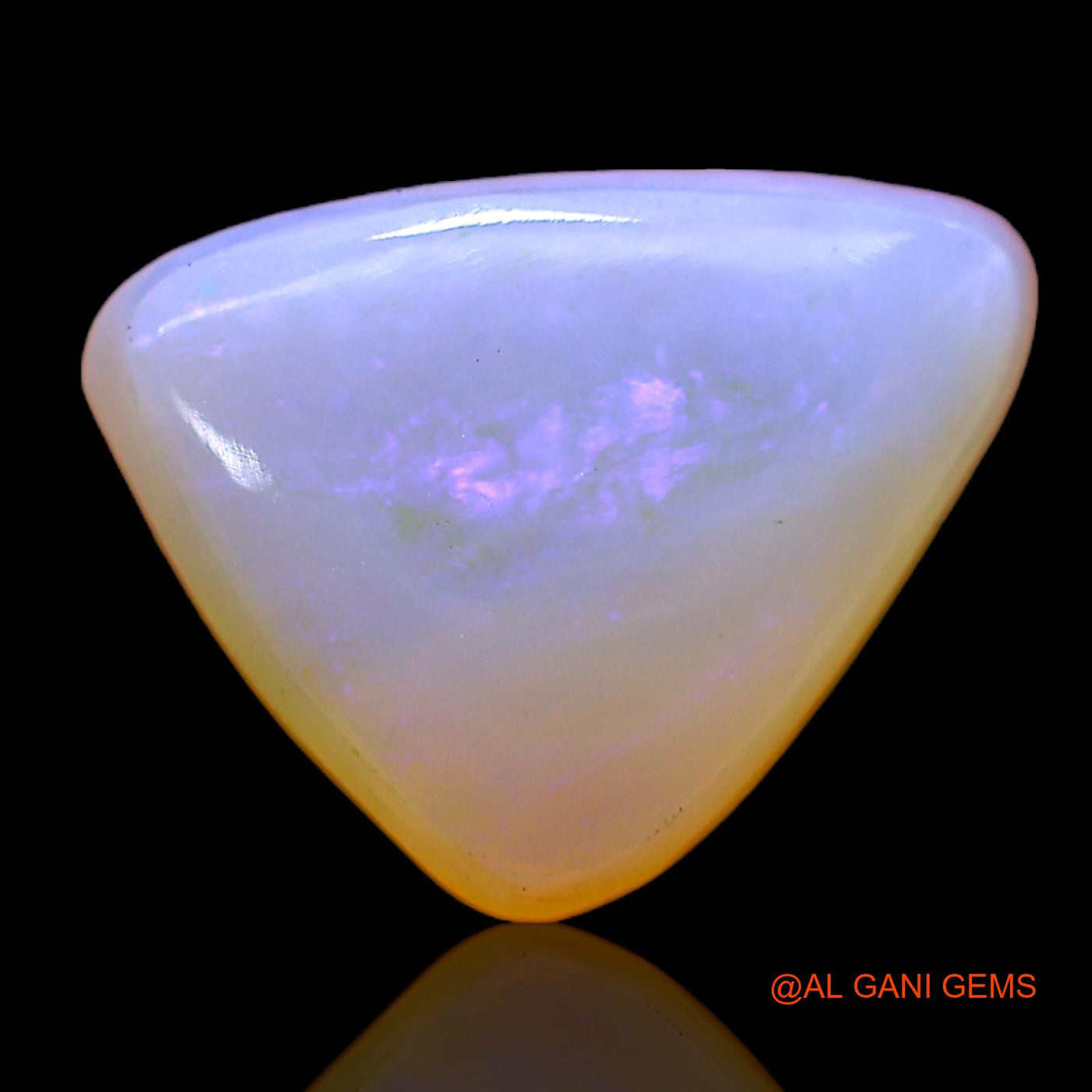 3.70 Cts Natural Australian Fire Opal Loose Gemstone Trillion Cabochon 13x9x5 mm AC-368