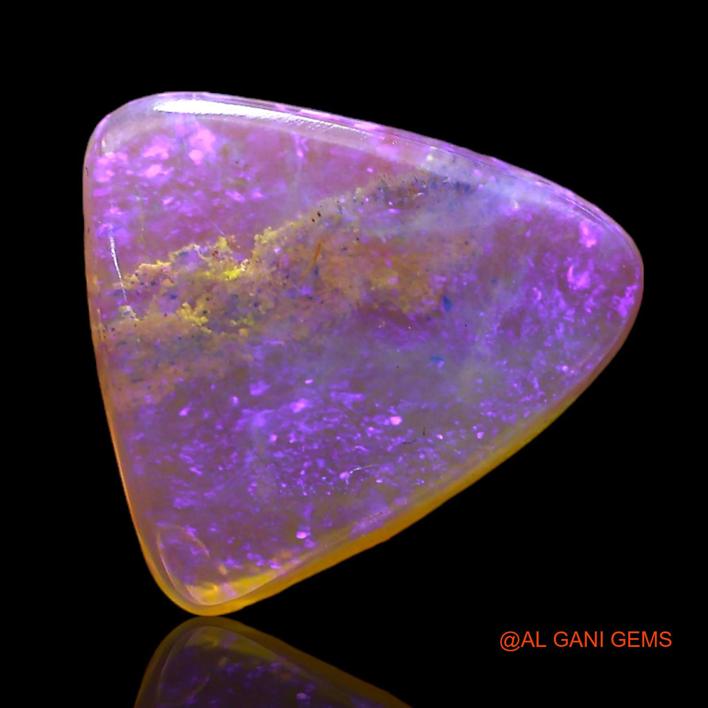 2.00 Cts Natural Australian Fire Opal Loose Gemstone Trillion Cabochon 11x10x3 mm AC-369