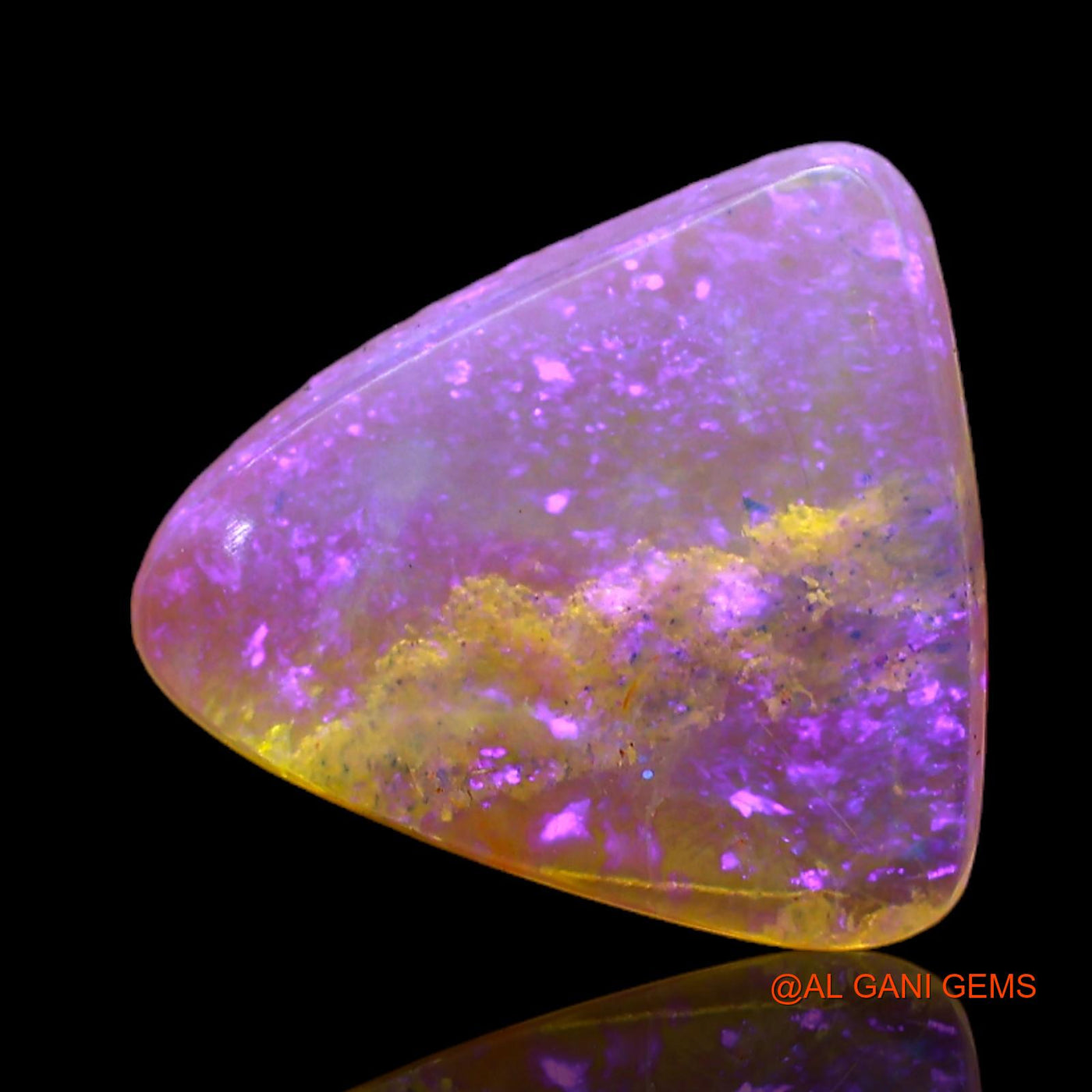 2.00 Cts Natural Australian Fire Opal Loose Gemstone Trillion Cabochon 11x10x3 mm AC-369