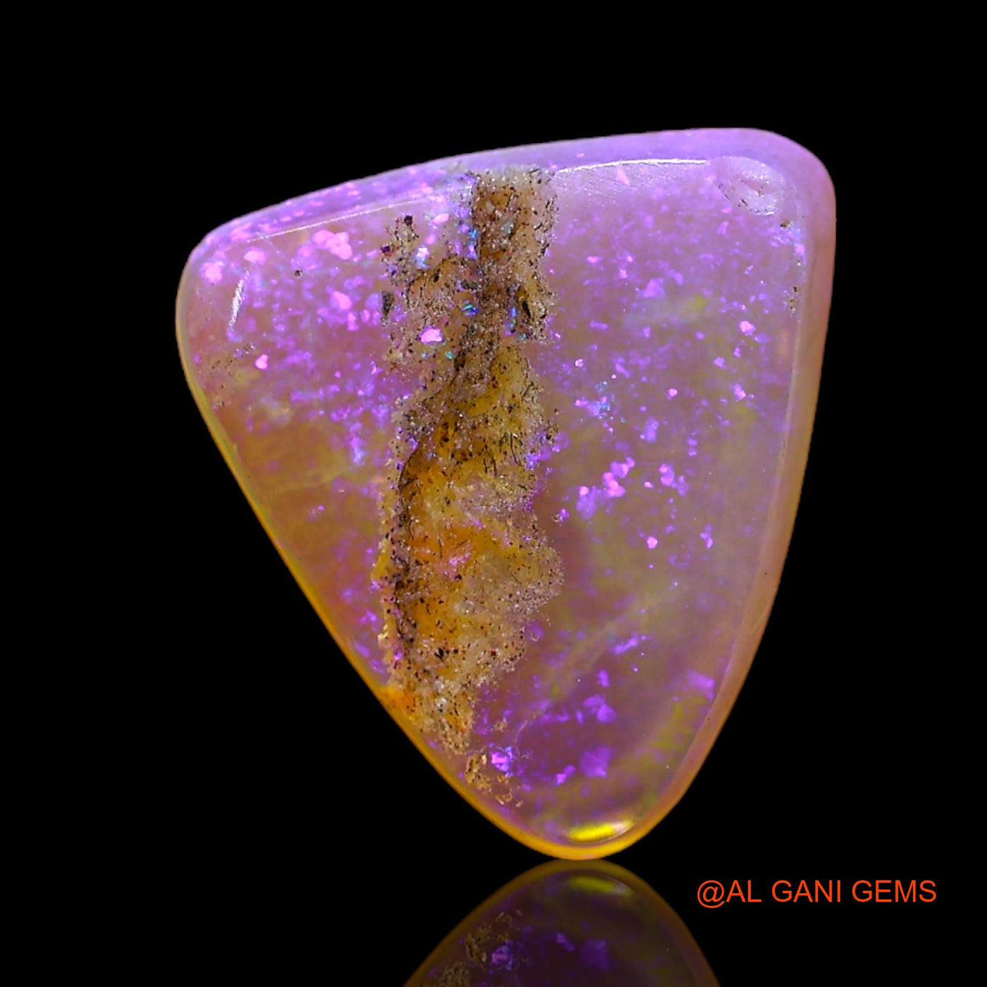 2.00 Cts Natural Australian Fire Opal Loose Gemstone Trillion Cabochon 11x10x3 mm AC-369