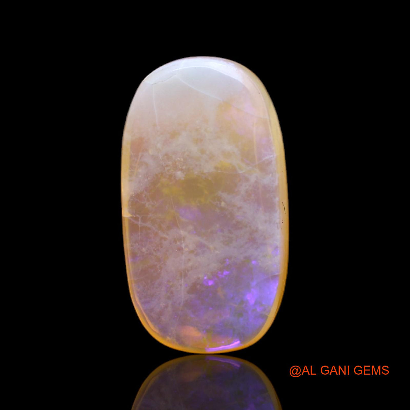 7.00 Cts Unheated Australian Fire Opal Loose Gemstone Oval Cabochon Natural 20x11x4 mm AC-36