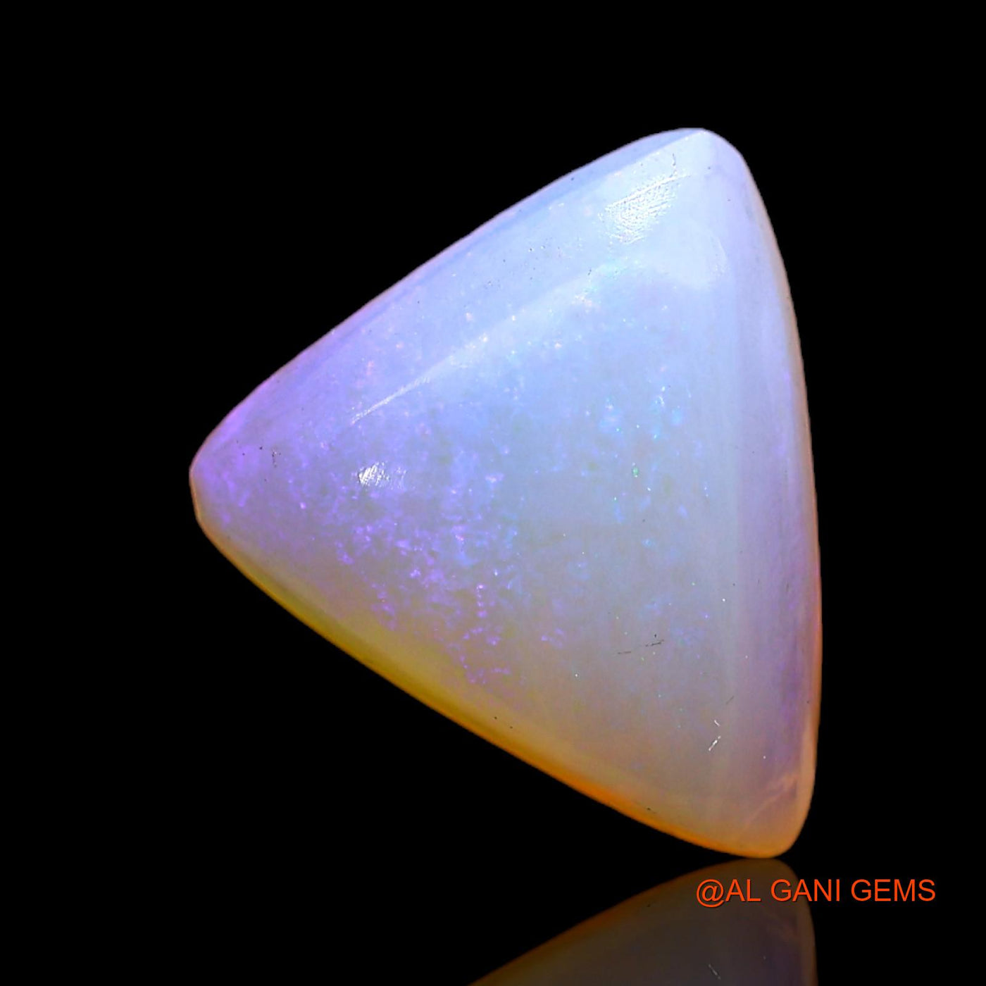 3.00 Cts Natural Australian Fire Opal Loose Gemstone Trillion Cabochon 12x10x4 mm AC-371