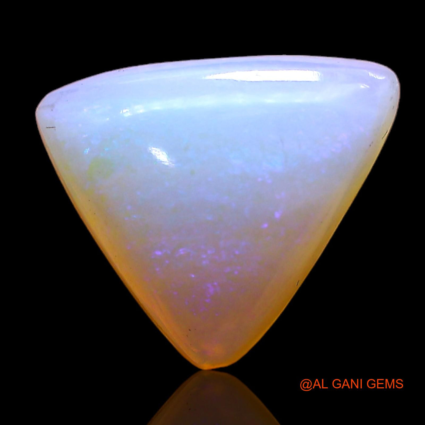 3.00 Cts Natural Australian Fire Opal Loose Gemstone Trillion Cabochon 12x10x4 mm AC-371