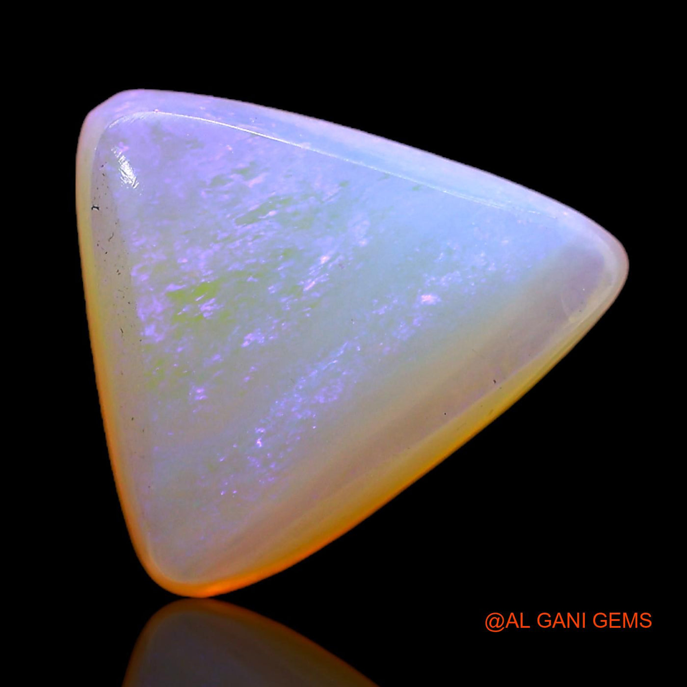 3.00 Cts Natural Australian Fire Opal Loose Gemstone Trillion Cabochon 12x10x4 mm AC-371