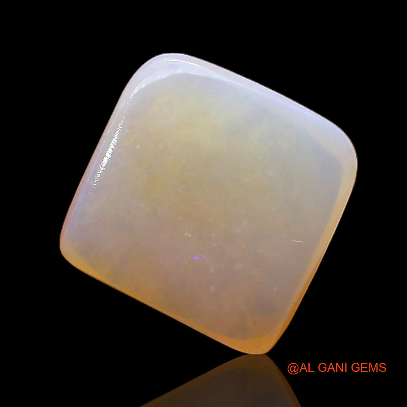 Natural Fire Opal Gemstone 3.00 Cts Loose Square Cabochon From Australia 10x10x4 mm AC-372