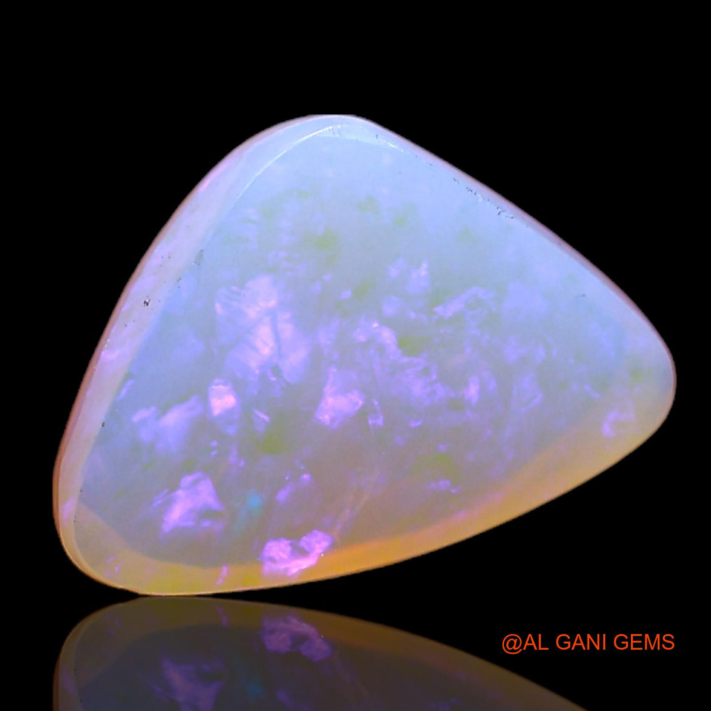 Natural Fire Opal Gemstone 3.00 Cts Loose Trillion Cabochon From Australia 12x8x4 mm AC-374