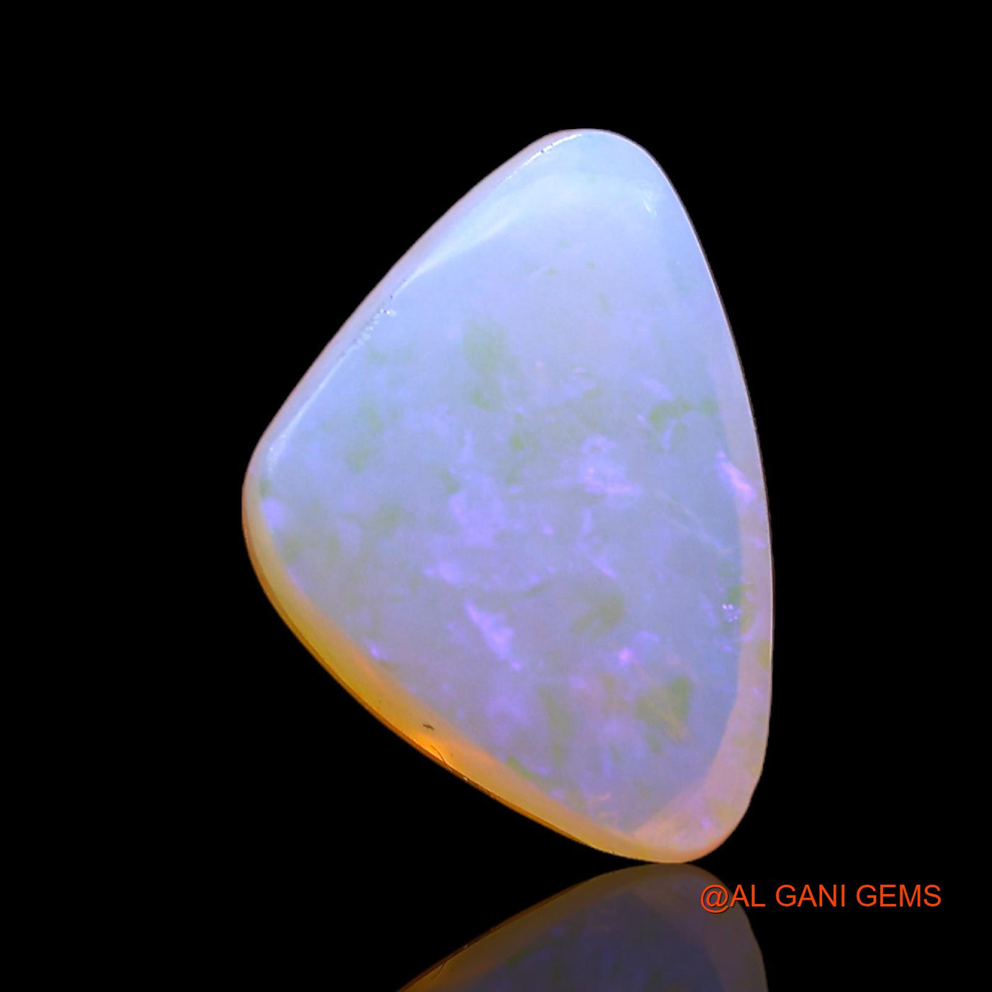 Natural Fire Opal Gemstone 3.00 Cts Loose Trillion Cabochon From Australia 12x8x4 mm AC-374
