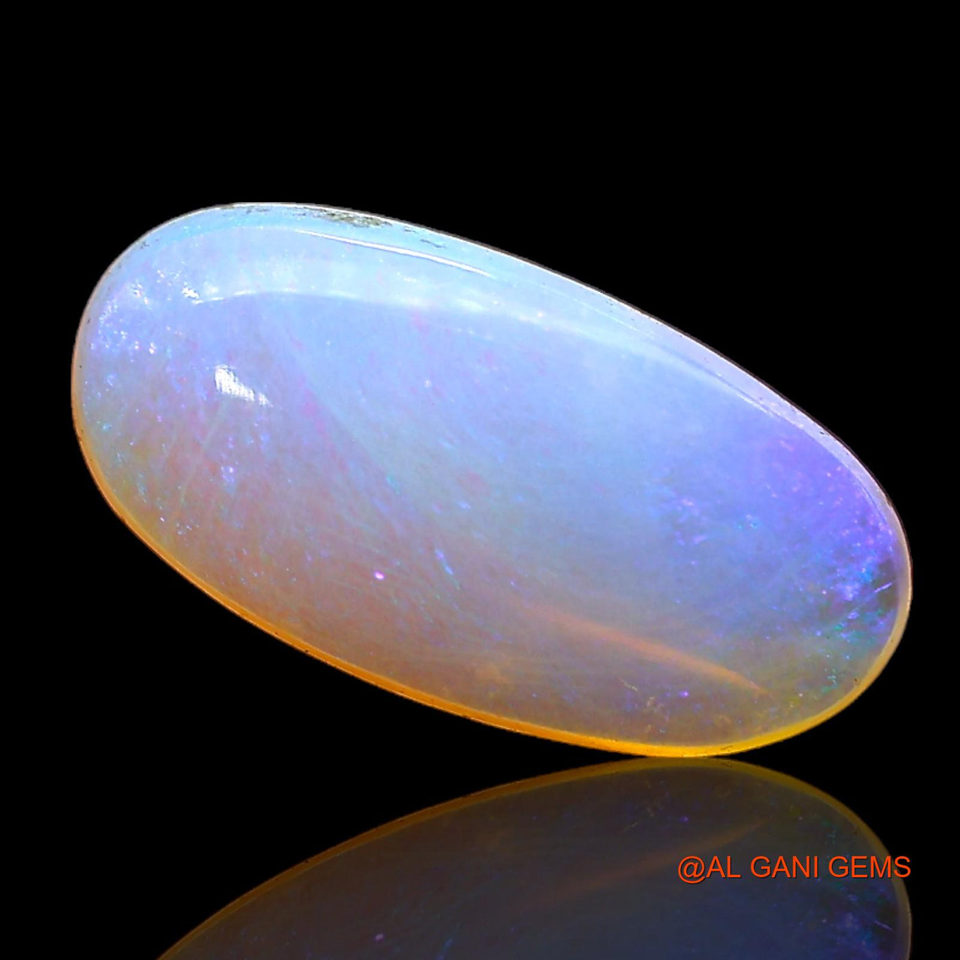Natural Untreated Fire Opal Loose Gemstone Oval Cabochon From Australia 2.00 Cts 15x7x3 mm AC-376
