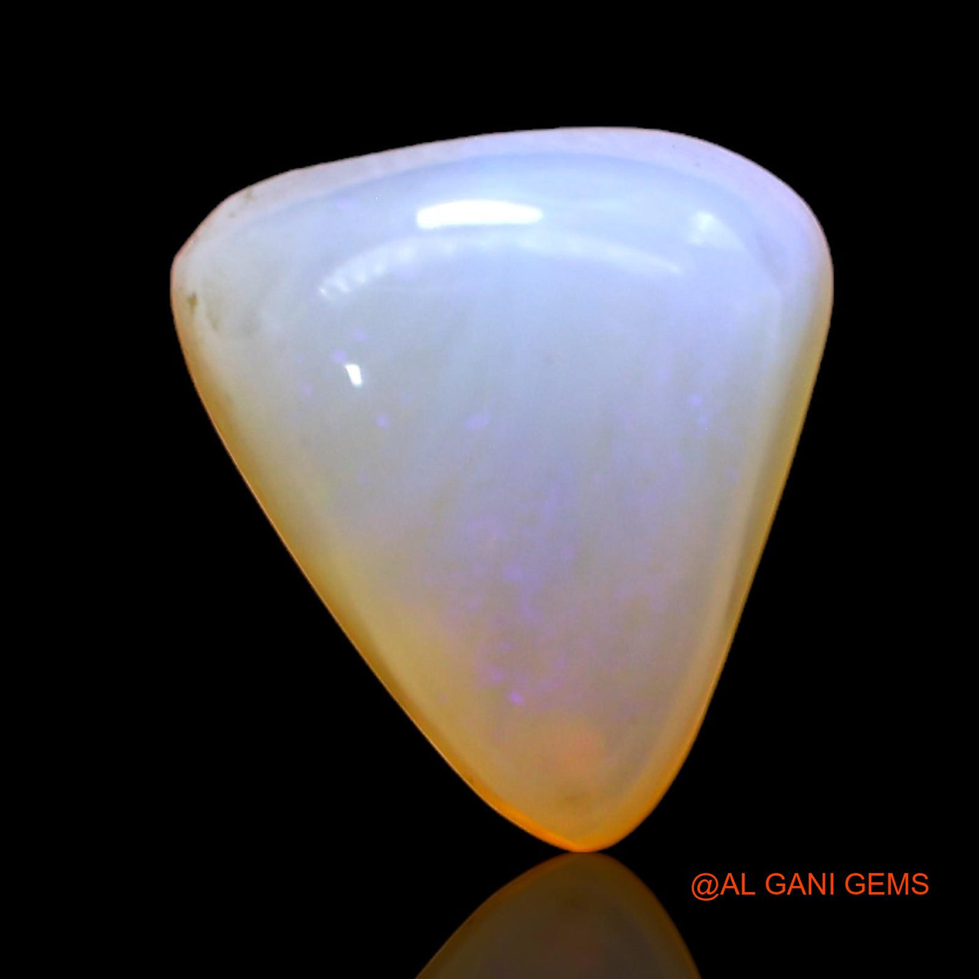 Natural Untreated Fire Opal Loose Gemstone Trillion Cabochon From Australia 4.00 Cts 12x10x6 mm AC-377