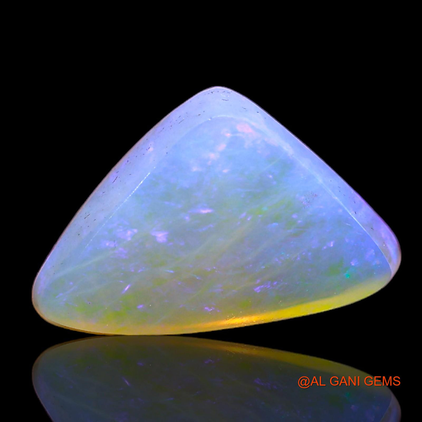 2.60 Cts Natural Australian Fire Opal Loose Gemstone Trillion Cabochon 13x8x4 mm AC-379