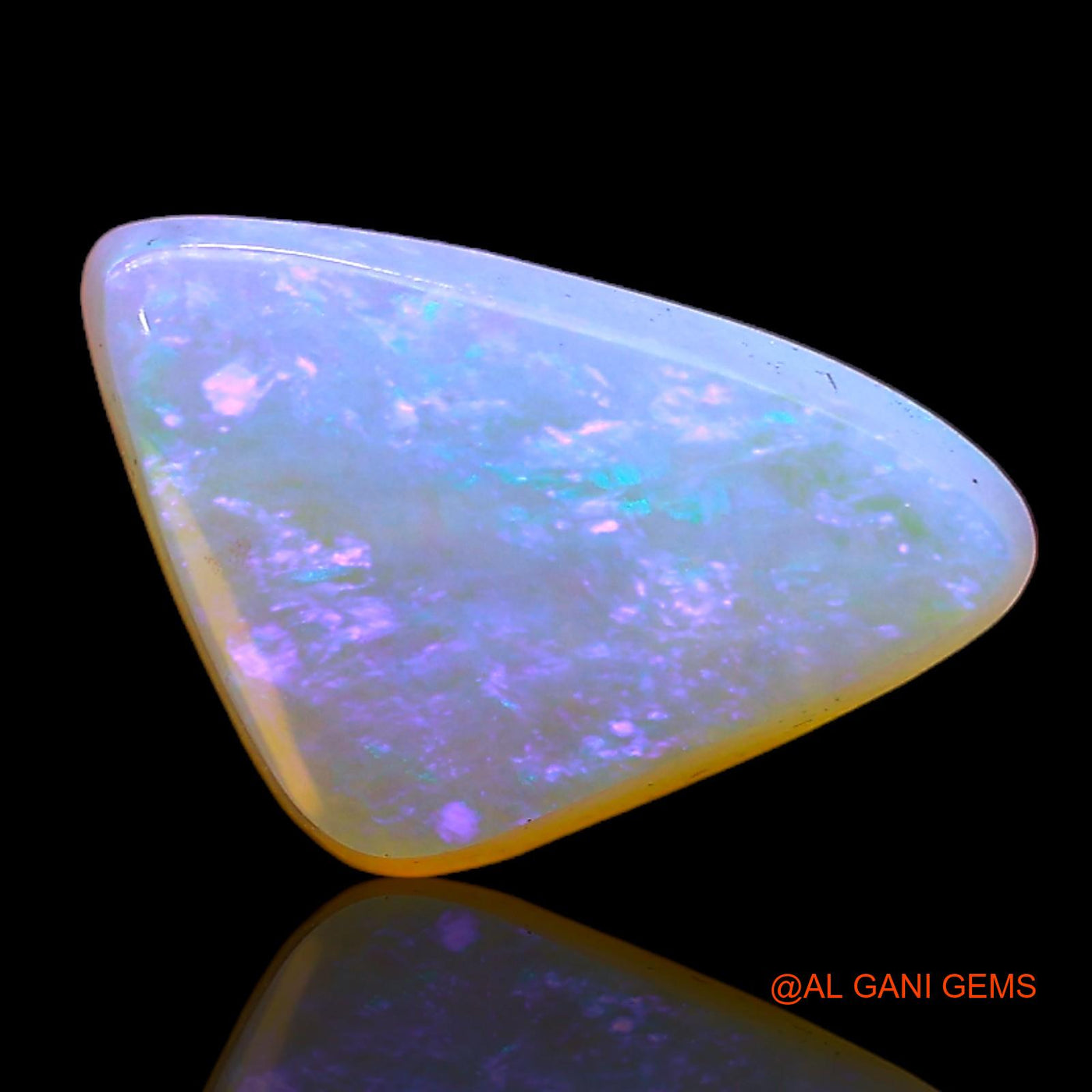 2.60 Cts Natural Australian Fire Opal Loose Gemstone Trillion Cabochon 13x8x4 mm AC-379