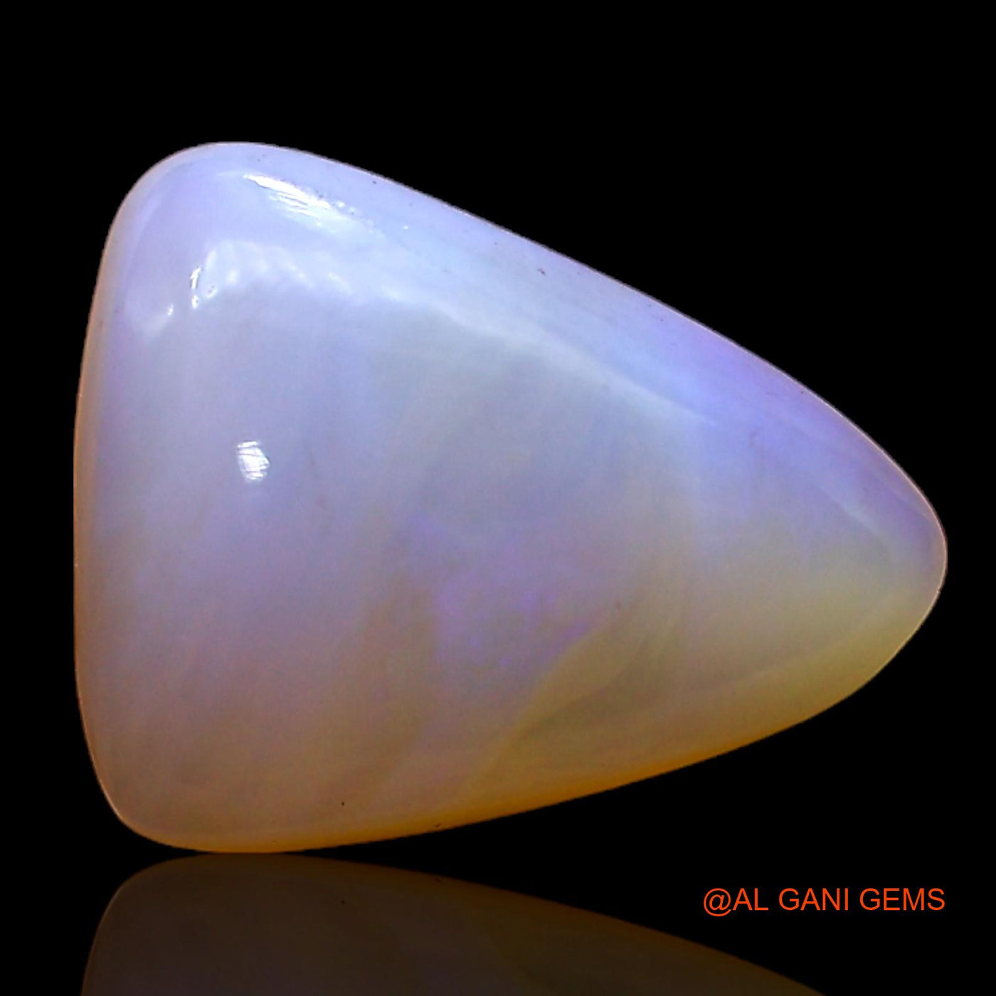 Natural Untreated Fire Opal Loose Gemstone Trillion Cabochon From Australia 2.00 Cts 12x9x4 mm AC-380