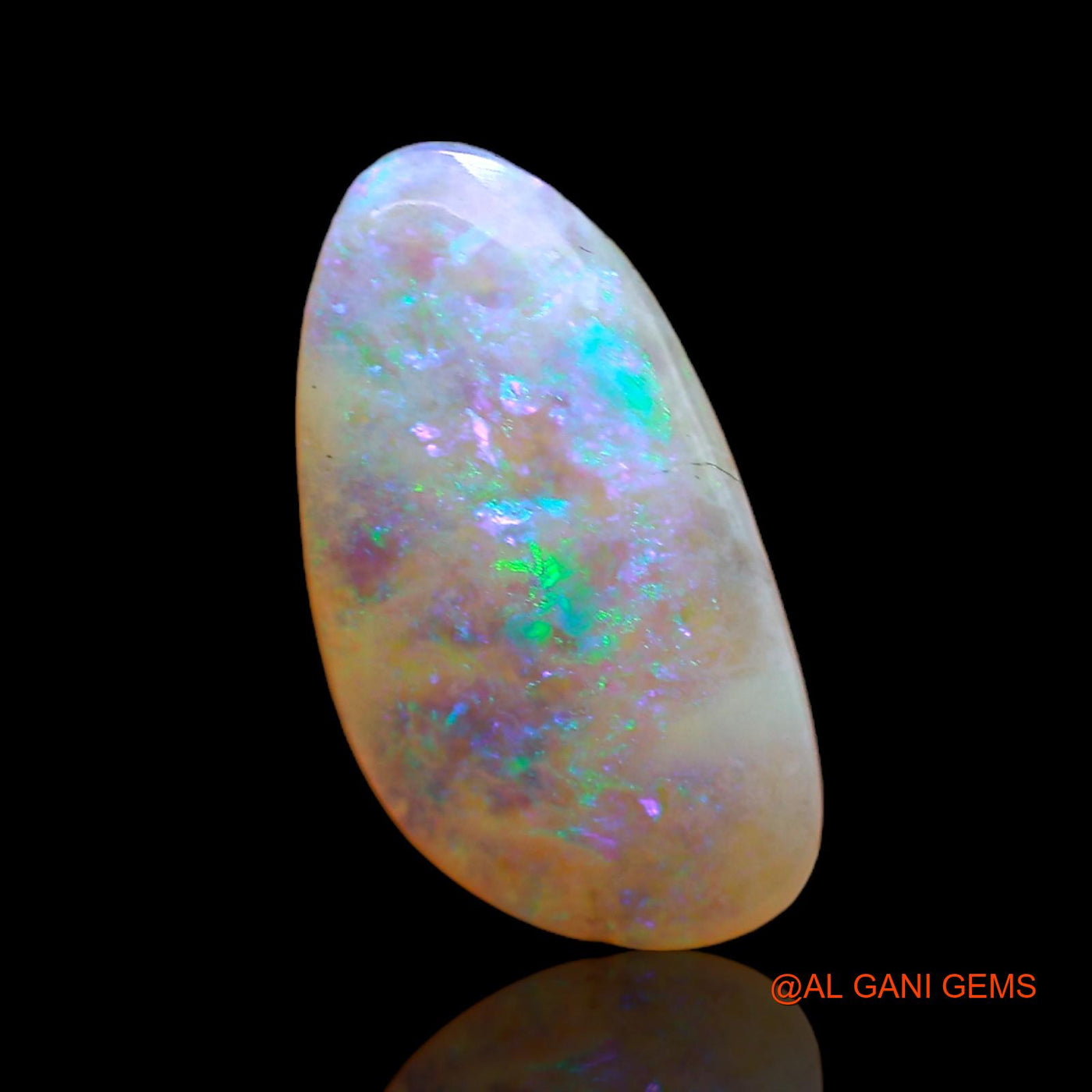 2.00 Cts Natural Australian Fire Opal Loose Gemstone Fancy Cabochon 14x7x3 mm AC-384
