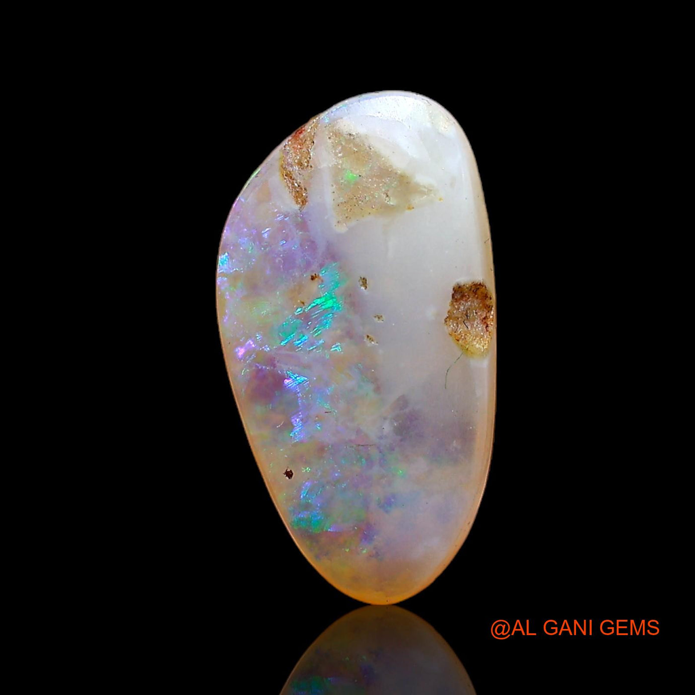 2.00 Cts Natural Australian Fire Opal Loose Gemstone Fancy Cabochon 14x7x3 mm AC-384