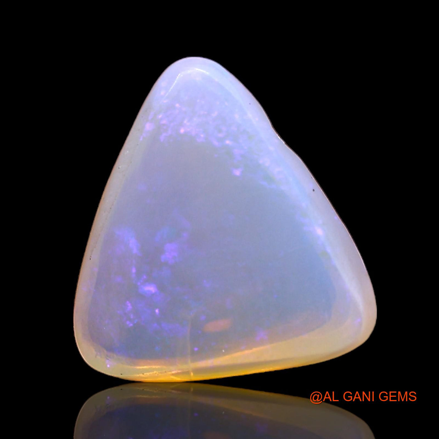2.40 Cts Natural Australian Fire Opal Loose Gemstone Trillion Cabochon 11x10x4 mm AC-385