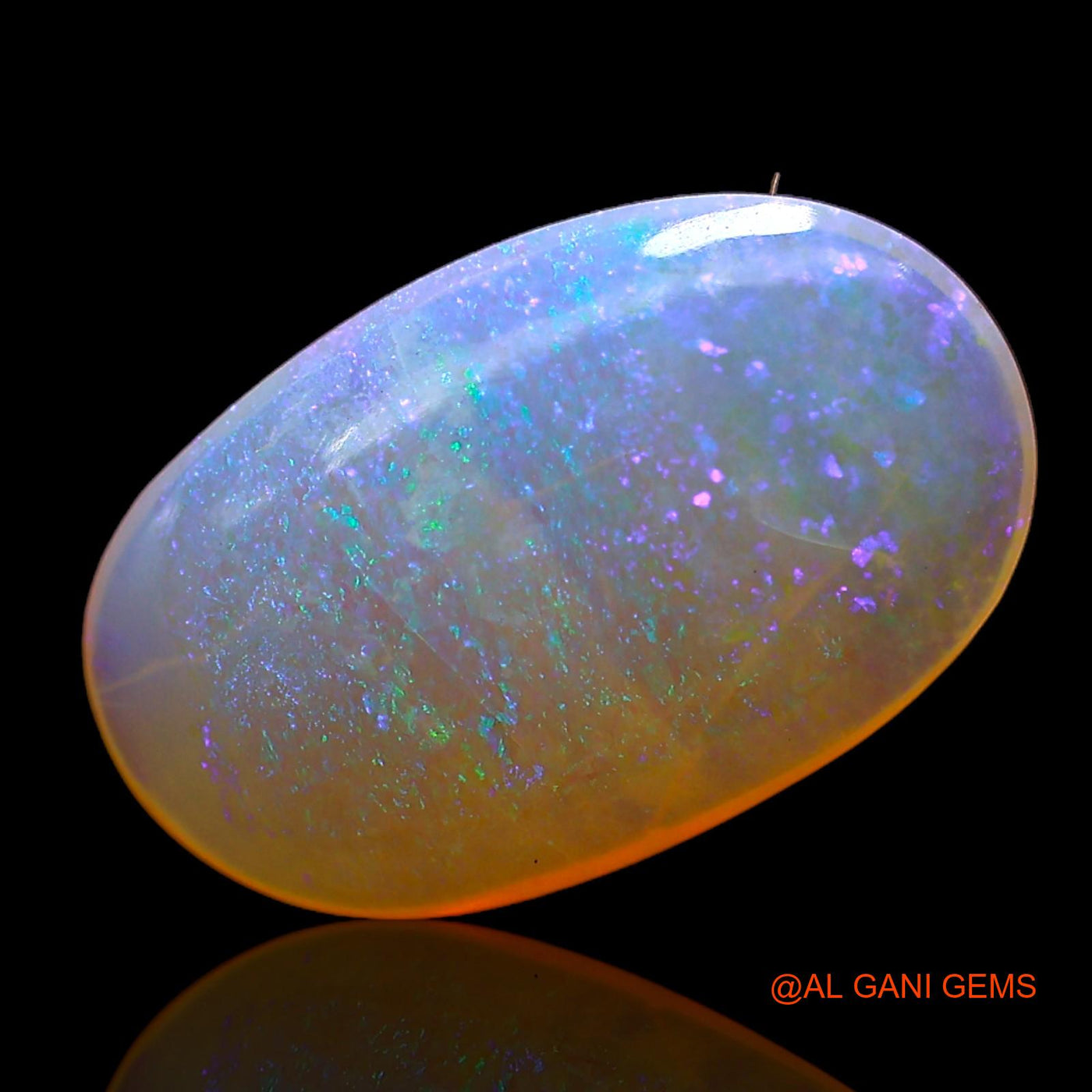 Natural Untreated Fire Opal Loose Gemstone Oval Cabochon From Australia 2.00 Cts 13x8x3 mm AC-386