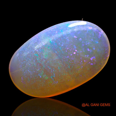 Natural Untreated Fire Opal Loose Gemstone Oval Cabochon From Australia 2.00 Cts 13x8x3 mm AC-386