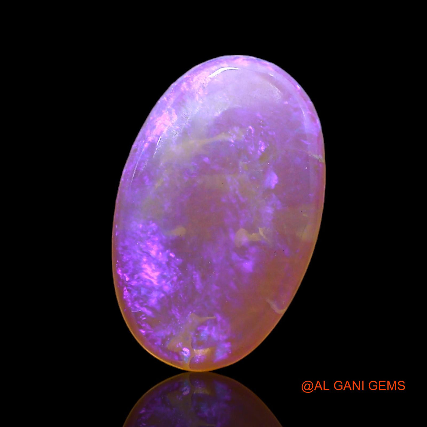 Natural Fire Opal Gemstone 1.60 Cts Loose Oval Cabochon From Australia 13x8x2 mm AC-390