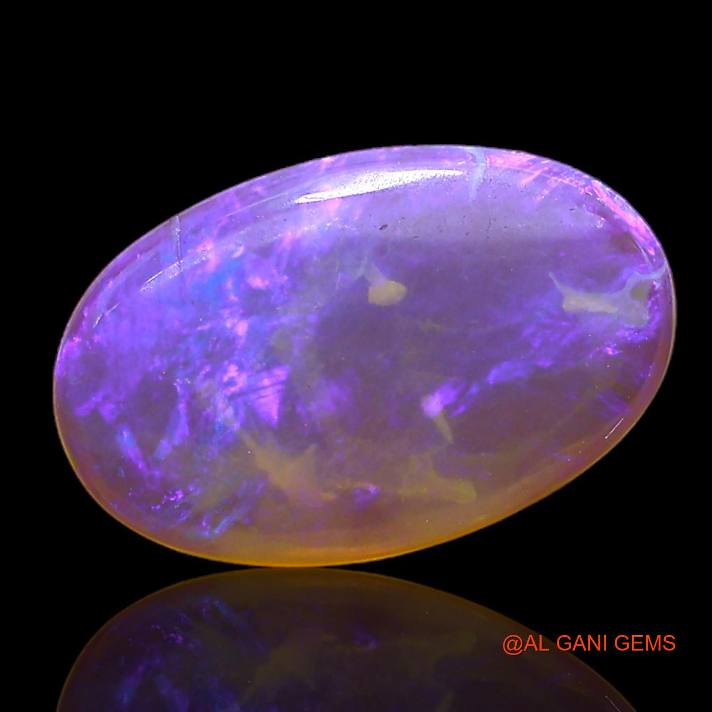 Natural Fire Opal Gemstone 1.60 Cts Loose Oval Cabochon From Australia 13x8x2 mm AC-390