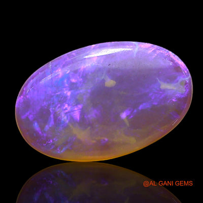 Natural Fire Opal Gemstone 1.60 Cts Loose Oval Cabochon From Australia 13x8x2 mm AC-390