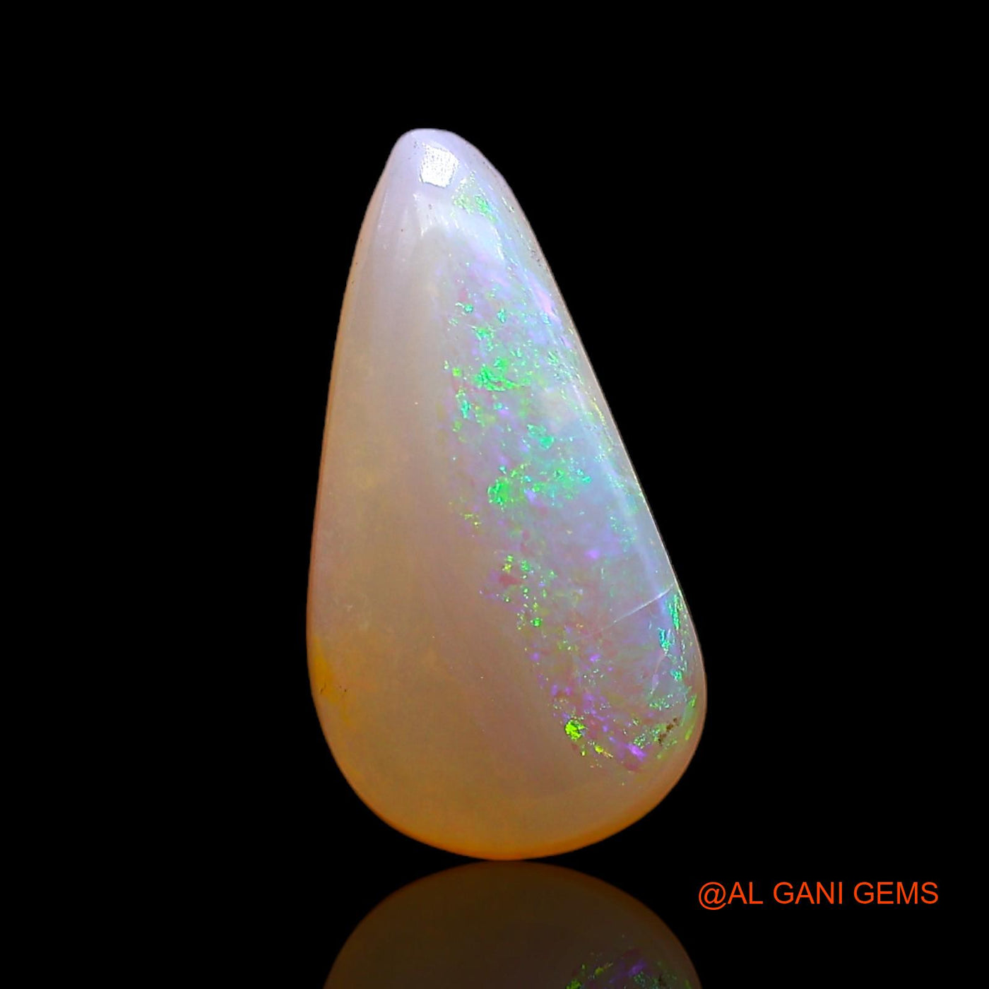 2.00 Cts Natural Australian Fire Opal Loose Gemstone Pear Cabochon 13x7x4 mm AC-391