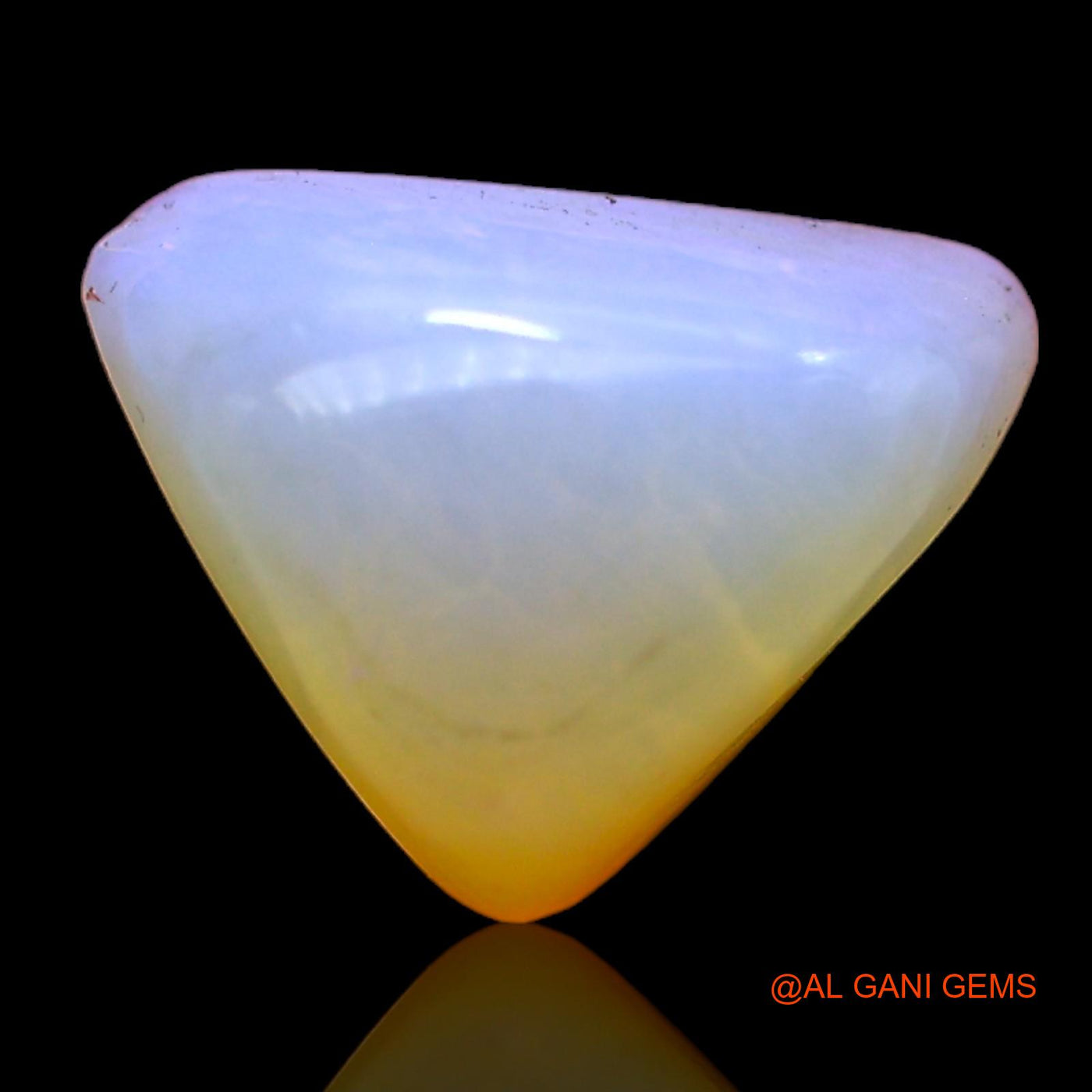 3.40 Cts Natural Australian Fire Opal Trillion Cabochon Loose Gemstone For Jewelry 12x9x6 mm AC-393