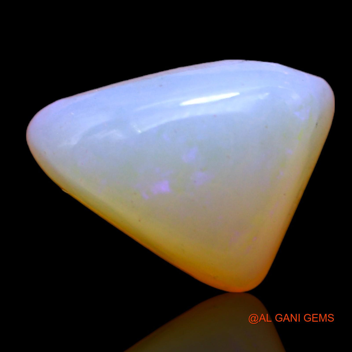 Natural Fire Opal Gemstone 2.80 Cts Loose Trillion Cabochon From Australia 12x9x5 mm AC-394