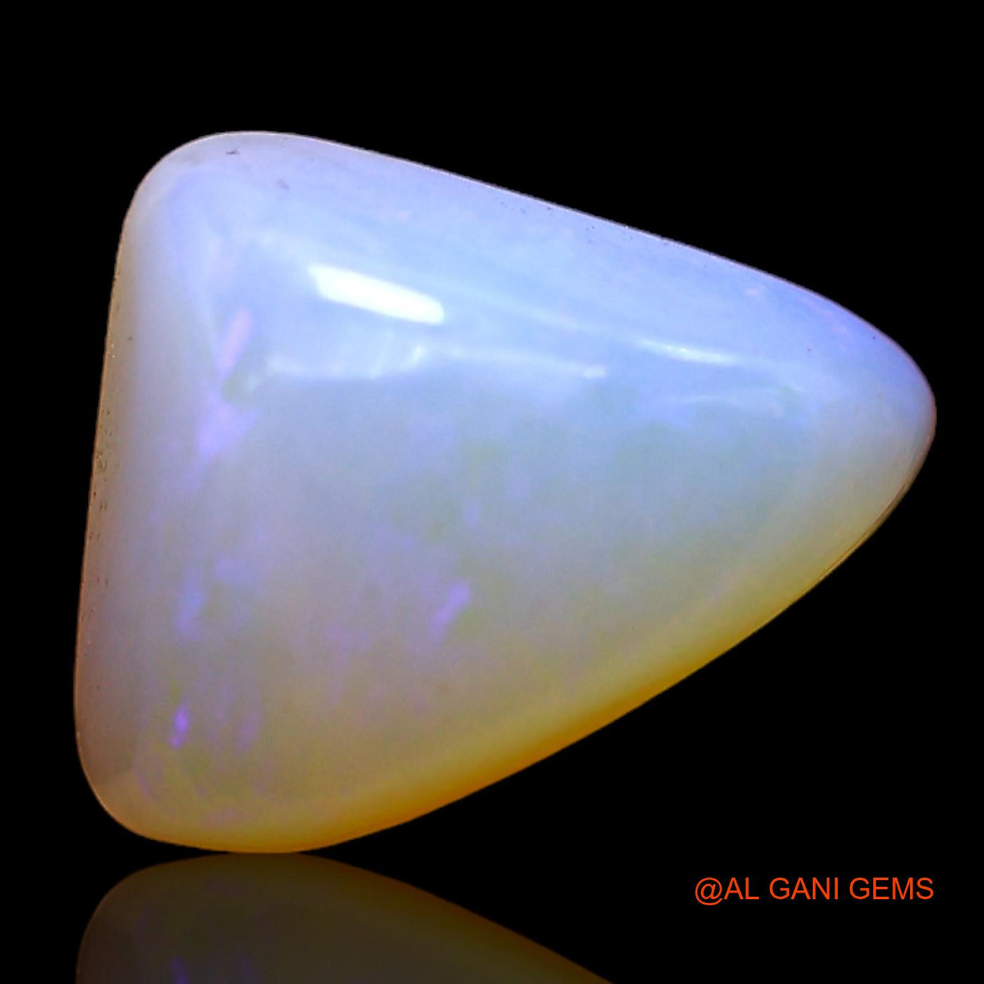 Natural Fire Opal Gemstone 2.80 Cts Loose Trillion Cabochon From Australia 12x9x5 mm AC-394