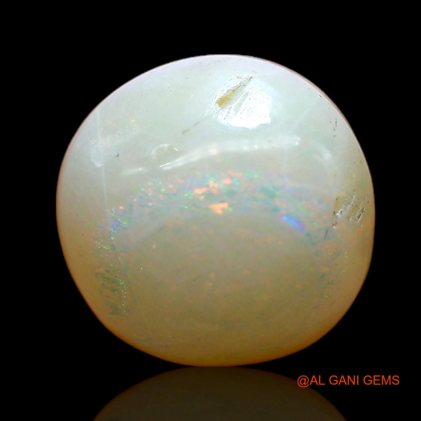 Natural Untreated Fire Opal Loose Gemstone Fancy Cabochon From Australia 3.00 Cts 10x10x5 mm AC-397