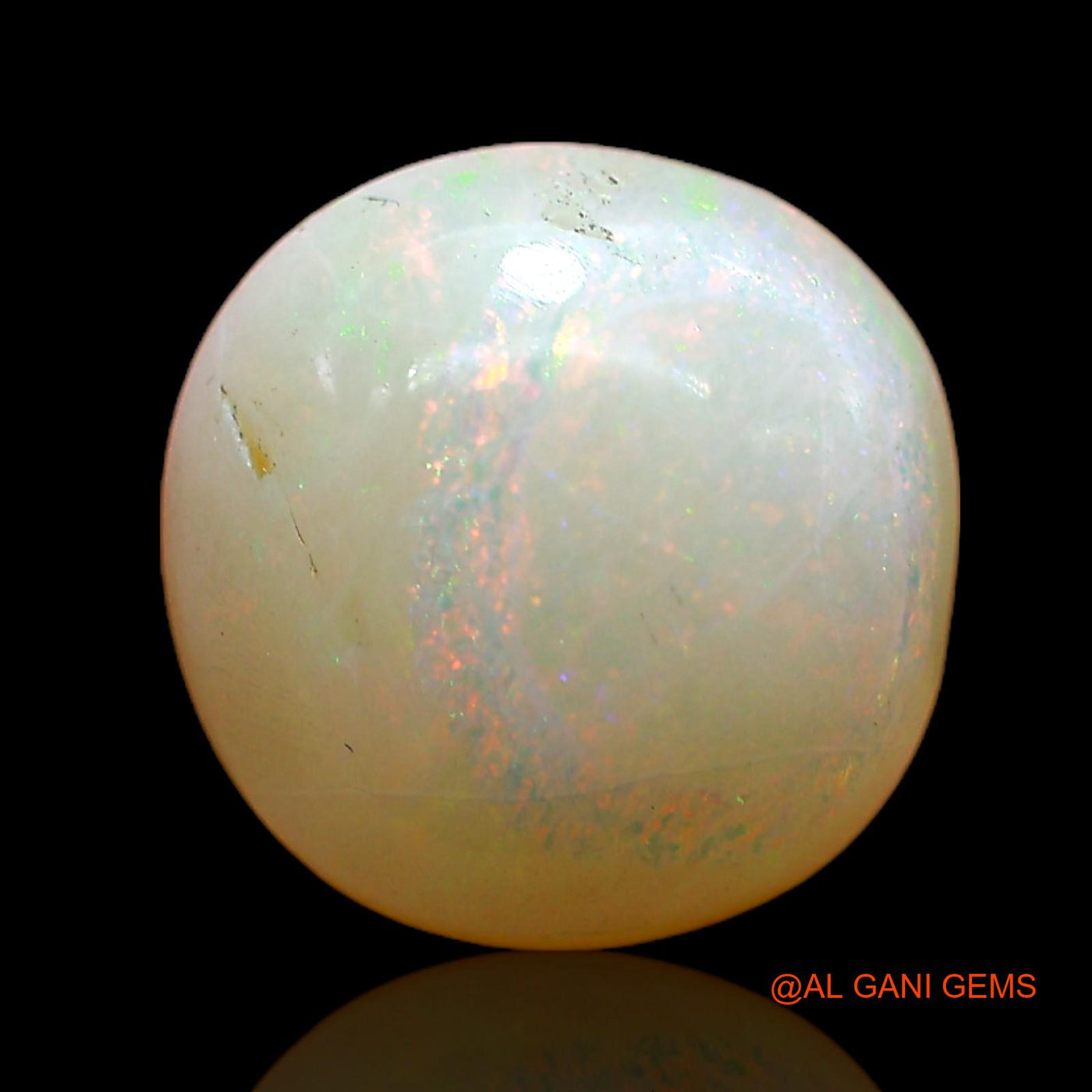 Natural Untreated Fire Opal Loose Gemstone Fancy Cabochon From Australia 3.00 Cts 10x10x5 mm AC-397