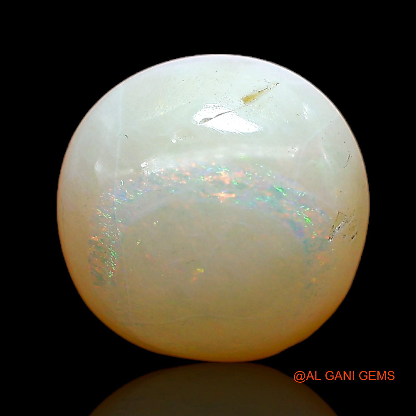 Natural Untreated Fire Opal Loose Gemstone Fancy Cabochon From Australia 3.00 Cts 10x10x5 mm AC-397