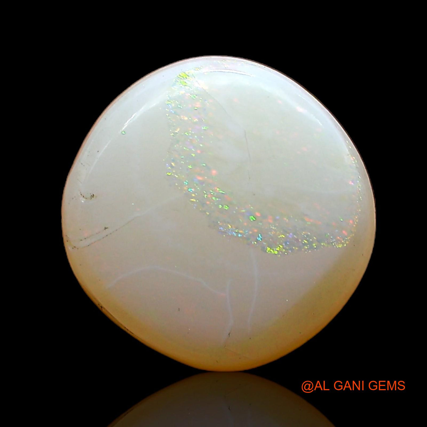Natural Untreated Fire Opal Loose Gemstone Fancy Cabochon From Australia 3.00 Cts 10x10x5 mm AC-397